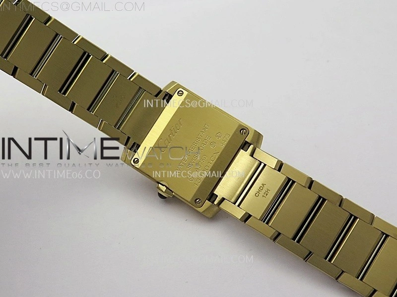 Tank Francaise Ladies 21.2mm YG 8848F 1:1 Best Edition Silver Dial on YG Bracelet Ronda Quartz V2